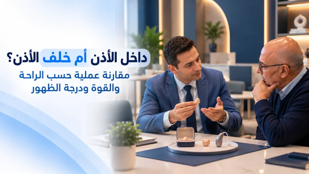 الفرق بين سماعات داخل الأذن وخلف الأذن